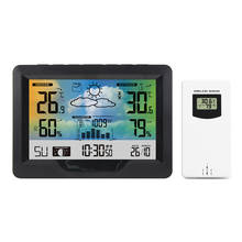 Wireless Weather Station Indoor Outdoor Color Screen Weather Forecast Station with Sensor Digital Temperature and Humidity Gauge 2024 - buy cheap