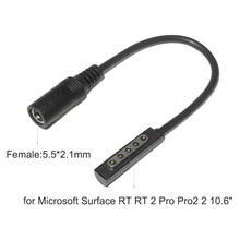 Carregador de energia dc, adaptador de conector e cabo para microsoft surface rt surface pro 1 2 5.5*2.5mm, conversor de tomada fêmea 2024 - compre barato