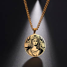 Fishhook Mitologia grega persep colar deus rei da semente esperança sobrenatural ouro cor de aço inoxidável para o homem mulher jóias 2024 - compre barato