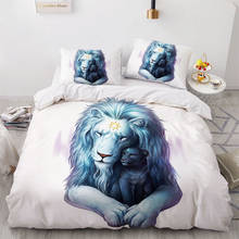 3D Animal Yin Yang Design Bed Linen Comforter Quilt Cover Bedding Set Single King Queen Double Single Size Lion Home Textile 2024 - buy cheap
