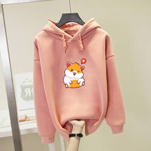 Cute Funny Cartoon Print Hoodie Women Plus Size Soft Long Sleeve Pullover Sweatshirt Harajuku Kawaii Sweetshirt for Girls Tops 2024 - buy cheap