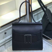 Модная дизайнерская сумка, роскошная длинная сумка на плечо, женская сумка на подмышках, Большая вместительная женская кожаная сумка с квадратной пряжкой, 2021 2024 - купить недорого