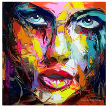 Hand painted Character figure canvas Francoise Nielly Palette knife portrait Face Oil painting wall Art picture for living room 2024 - buy cheap