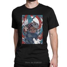 Аниме демон убийца футболки для мужчин камадо Tanjirou в винтажном стиле 100% хлопковая футболка с о-образным вырезом с коротким рукавом Одежда для детей 2024 - купить недорого