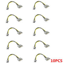 Кабель питания SATA, 10 шт., адаптер PCI Express PCI-E, кабель SATA, 15-контактный на 6-контактный медный шнур, адаптер, кабель питания для видеокарты 2024 - купить недорого