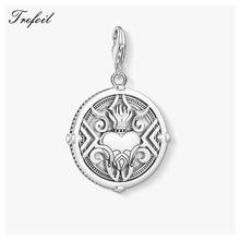 Colgante de corazón con llamas, joyería de moda, regalo Vintage de Plata de Ley 925 para mujeres, hombres, niños, niñas, collar de pulsera 2024 - compra barato