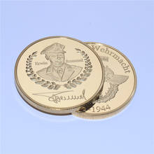 24k Gold Plated 1oz German Coin,Commander Erwin Rommel War Coin 2024 - buy cheap