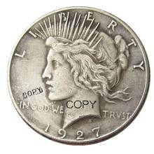 Date 1927 Peace Dollar Silver Plated Copy Coin 2024 - buy cheap