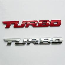 Cool 3D Alloy Metal Letter Turbo Car Motorcycle Emblem Badge Sticker Decal Decor DIY Car Styling Accessories 9.7cm x 1.1cm 2024 - buy cheap