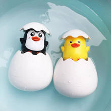 Juguetes de baño bonitos para bebé, rociador de agua con forma de huevo, pingüino, pato, ducha rociadora de baño, juguetes de agua para nadar, regalo para niños 2024 - compra barato