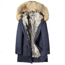 Men's Winter Jacket Real Fur Coat Natural Wolf Fur Liner Parka Men Real Raccoon Fur Collar Warm Jacket Winterjas L18-5500 MY1665 2024 - buy cheap
