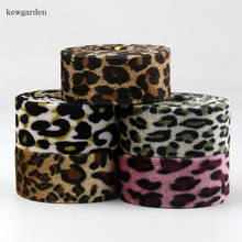 Kewgarden 25mm 40mm 10mm 1.5" 1" Velvet Leopard Fabric Layering Cloth Ribbon DIY Hair Bowknot Accessories Handmade Tape 10 Meter 2024 - buy cheap