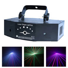 AUCD 3 Head 500mW RGB Rotation Moving Ray Projector Laser Lights DMX Sound Beam Lamp Disco Xmas DJ Party Show Stage Lighting H-3 2024 - buy cheap