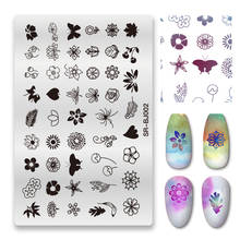 1PC Nail Stamping Plates Flower Butterfly Leaf Mold Nail Template For Nails Design Stamp Nail Art Image Stamping Template 2024 - buy cheap