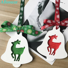 DIY Bell Shape Elk Christmas Tree Pattern Silicone Mold Soap Mold Handmade Cake Baking Tool Aroma Candle Gypsum Clay Mold 2024 - buy cheap