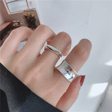 Кольцо на палец серебряного цвета 2020 Новые простые гладкие металлические Открытые Кольца для женщин и мужчин ювелирные изделия для вечеринок подарок 2024 - купить недорого