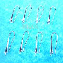 Wholesale 100Pcs Lot Making DIY Jewelry Findings 925 Silver colorHook Earring Pinch Smooth Earwires Crystal Women Gift 2024 - buy cheap