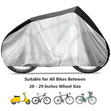Открытый Универсальный защитный чехол для велосипеда, ткань, защита от ультрафиолета, скутер, всесезонный водонепроницаемый пылезащитный чехол для S-XL велосипеда, 2 цвета 2024 - купить недорого