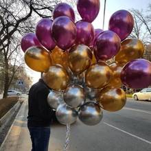 Globos de látex metálicos cromados para decoración de fiestas de cumpleaños, Globos inflables de helio para boda, 12 pulgadas, 10 Uds. 2024 - compra barato