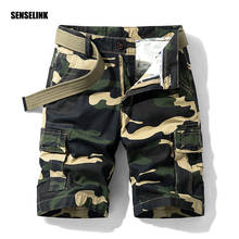 Mens Army Shorts Multi Pocket Military Camouflage Brand Cotton Cargo Shorts 2021 Summer Fashion Casual Tactical Shorts Plus Size 2024 - buy cheap