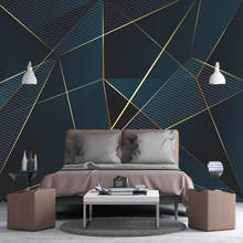 Custom large 3D wallpaper mural light luxury modern minimalist abstract geometric lines background wall decoration wallpaper 2024 - buy cheap