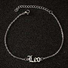 Zodiac Sign Anklets for Women Gold Color Ankle Bracelet Stainless Steel Leg Chain Horoscope Leo Aries Anklet Foot Jewelry 2024 - buy cheap