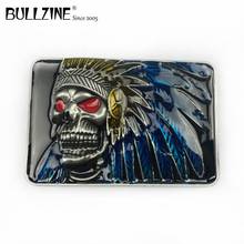 Bullzine Wholesale ZINC ALLOY skull belt buckle with pewter finish FP-03450 suitable for 4cm width belt 2024 - buy cheap