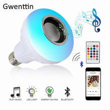 Smart RGB RGBW Wireless Bluetooth Speaker Bulb Lamp Music Playing Dimmable 12W E27 LED Light Player with 24 Keys Remote Control 2024 - buy cheap