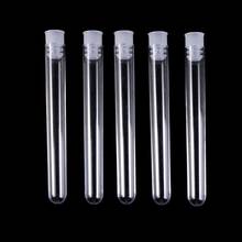 50Pcs/Pack 12x100mm Transparent Laboratory Clear Plastic Test Tubes Vials With Push Cap School Lab Supplies 2024 - buy cheap