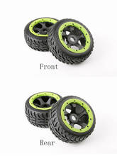 Conjunto de pneus de roda dianteira e traseira para rodoviária 1/5, hpi, rovan km, baja 5b 2024 - compre barato