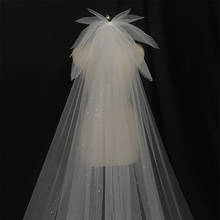 Velo de novia largo y brillante, velo de novia de una capa de 3M, velo de novia blanco con peine, accesorios de novia 2024 - compra barato