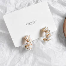 ZOSHI 2020 New Vintage Japan Korean Hoop Earrings For Women Handmade Sweet Simulated Pearl Circle Jewelry Pendientes Gifts 2024 - buy cheap
