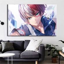 Impressão e cartaz boku não meu herói academia todoroki shouto anime pintura a óleo sobre tela cuadros parede arte imagens para sala de estar 2024 - compre barato