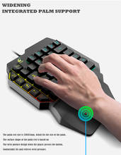 One-Handed Mechanical Feel Gaming Keyboard RGB Backlit Portable Mini Gaming Keypad Game Controller for PC PS4 Xbox Gamer 2024 - buy cheap