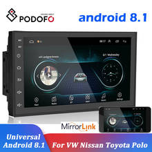 Podofo 2 din Android 8.1 Car radio GPS Multimedia Player 2din Universal Autoradio For Volkswagen Nissan Hyundai toyota CR-V KIA 2024 - buy cheap