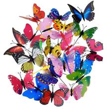 Shgo quente-20 peças borboletas do jardim estacas e 4 peças libélulas estacas ornamentos de jardim para decorações de festa do pátio do quintal, 2024 - compre barato