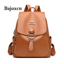 New Luxury Designer Women Leather Black Backpack Casual High Quality School Backpacks For Girls Travel Bagpack Sac A Dos  hot 2024 - buy cheap