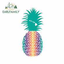 EARLFAMILY 13cm x 6.4cm For Hawaii Pineapple Car Decal Vinyl Material Car Stickers Waterproof Laptop Accessories For JDM SUV RV 2024 - buy cheap