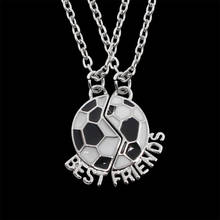 Collar de cadena larga para hombre y mujer, colgante con forma de balón de fútbol clásico, 2 unids/set 2024 - compra barato