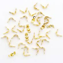 100pc 4x7mm Gold Silver Color Loops Ball Chain End Crimp Beads Connector For Jewelry Making Finding Diy Accessories Wholesale 2024 - buy cheap