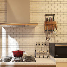 Rolo de papel de parede de pvc com 500cm, liso, branco, preto, adesivo, impermeável, para cozinha, móveis, parede 2024 - compre barato