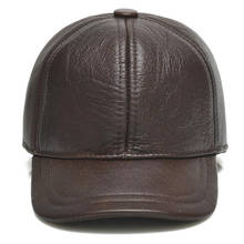 Кепка XdanqinX мужская с плоским верхом, военная шапка в стиле милитари, из натуральной воловьей кожи, регулируемый размер, брендовая кожаная, теплая 2024 - купить недорого