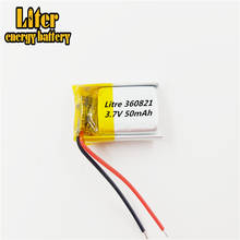 360821 3.7V 50MAH Lithium Polymer LiPo Rechargeable Battery li ion MP3 MP4 2024 - buy cheap