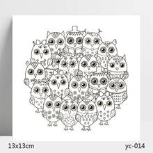 AZSG Owl Clear Stamps/Seals For DIY Scrapbooking/Card Making/Album Decorative Silicone Stamp Crafts 2024 - buy cheap