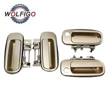 WOLFIGO Set of 4pcs Beige Outside Door Handle for Toyota Camry 1992-1996 69220-33020 6921033010 6924033010 6923033010 2024 - buy cheap