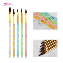 5Pcs Nail Art Pen 3D Crystal Flower Builder Carving DIY Drawing Brush Manicure Tips Salon Set Nail Dotting Tool Dot Painting 2024 - buy cheap