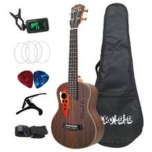 Гавайская гитара Тенор укулеле с отверстием для звука винограда, 26 дюймов, 4 струны, комплект укулеле из розового дерева с сумкой 2024 - купить недорого