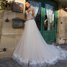 SoDigne Country Wedding Dresses Lace Appliques Long Sleeve Princess Bridal Dress Vintage Wedding Gowns Plus Size 2024 - buy cheap
