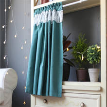 Pastoral-cortina de lino con cenefa para el hogar, cortina de té y café de mitad de encaje, cortinas cortas y pequeñas para ventana y armario, con envío gratuito 2024 - compra barato
