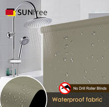 SUNFREE 38mm tube No drill Roller Blinds Waterproof and Oil proof fabric Curtains for kitchen bathroom Easy Install Custom size 2024 - buy cheap